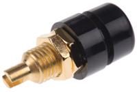 930166700 Hirschmann Test & Measurement Black Female Banana Socket, 4 mm Connector, Solder Termination, 32A, 30 V ac, 60V dc,