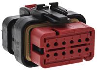 776437-1 TE Connectivity, AMPSEAL 16 Automotive Connector Plug Red Cable Mount 12 Way