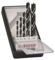 2607010527 Bosch 5-Piece Twist Drill Bit Set for Wood, 10mm Max, 4mm Min