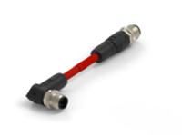 tad14841311-001 TE ConnectivityTAD1484, 500mm Cat5e M12 to Male M12 Male, Terminated
