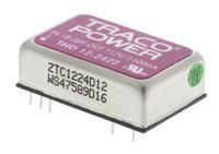 thd-12-2422 TRACOPOWER THD 12 DC-DC Converter, ±12V dc/ ±500mA Output, 18 → 36 V dc Input, 12W, Through Hole, +85°C Max Temp