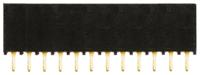 ssq-112-01-g-s Samtec SSQ Series Straight Through Hole Mount PCB Socket, 12-Contact, 1-Row, 2.54mm Pitch, Solder Termination