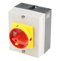 860-9523 RS PRO 3P Pole Panel Mount Isolator Switch - 25A Maximum Current, 11kW Power Rating, IP65