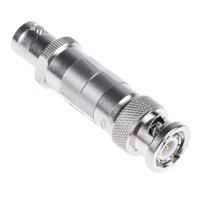 j01006a0837 Telegartner 50Ω RF Attenuator Straight BNC Connector BNC Plug to BNC Socket 20dB, Operating Frequency 0 → 1GHz