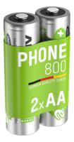 5030902 Ansmann MaxE AA NiMH Rechargeable AA Batteries, 800mAh, 1.2V - Pack of 2