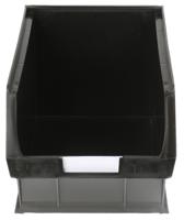 909-6912 RS PRO PP Storage Bin, 350mm x 205mm x 182mm, Black