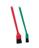 556452 Vikan Soft Bristle Green, Red Scrubbing Brush, 40mm bristle length, Polyethylene bristle material