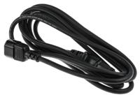 123-0953 RS PRO Straight IEC C15 Socket to Straight IEC C14 Plug Power Cord, 3m