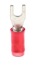 130521 TE Connectivity PIDG Insulated Crimp Spade Connector, 0.3mm² to 1.4mm², 22AWG to 16AWG, M2.5 Stud Size Nylon, Red
