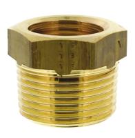 0163-27-21 Legris Brass Pipe Fitting, Straight Threaded Reducer, Male R 3/4in to Female G 1/2in