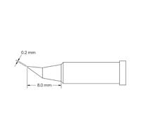 gt4-cn0002r Metcal GT4-CN0002R 0.2 x 8 mm Conical Soldering Iron Tip for use with Soldering Iron