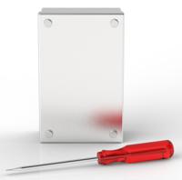 121-9692 RS PRO 304 Stainless Steel Satin Rectangular Adaptable Enclosure Box, 100mm x 160mm x 50mm