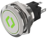 82-61511aa4b006 EAO 82 Series Illuminated Illuminated Push Button Switch, Momentary, Panel Mount, 22.3mm Cutout, SPDT, Red/Green LED,
