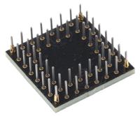 wa13078dqaetrc Winslow Straight Through Hole Mount 0.5 mm, 2.54 mm Pitch IC Socket Adapter, 48 Pin Female QFN to 48 Pin Male PGA