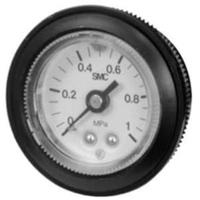 g46-2-02-c SMC R(PT) 1/4 Analogue Pressure Gauge 2bar Back Entry 42.5mm Outside Diameter