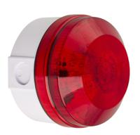led195-03wh-02 Moflash LED195 Series Red Flashing Beacon, 35 → 85 V ac/dc, Surface Mount, Wall Mount, LED Bulb, IP65