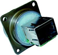 rjf2pem1zn Amphenol Socapex Female Ethernet Connector, Flange Mount, Cat5e