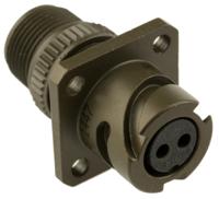97b-3100a-10sl-4s Amphenol Limited, 97B, Brass 2 Way Wall Mount MIL Spec Circular Connector Receptacle, Socket Contacts,Shell Size 10SL,