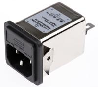 fn9260s-6-06-10 Schaffner 6A, 250 V ac Male Snap-In IEC Filter FN9260S-6-06-10, Faston