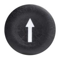 zba335 Caps white with black arrow / high / for push button
