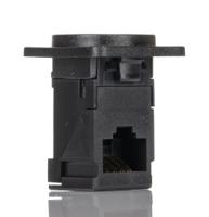 257-6703 RS PRO Single-Port RJ45 Female Feedthrough Ethernet Connector, Cat6, Unshielded