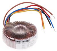 671-9126 RS PRO 115 V ac, 230 V ac, 2 x 18V ac Toroidal Transformer, 80VA 2 Output