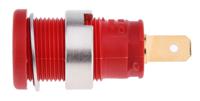 972355101 Hirschmann Test & Measurement Red Female Banana Socket, 4 mm Connector, Tab Termination, 25A, 1000V ac/dc, Gold Plating
