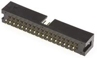 t821134a1s100ceu Amphenol Communications Solutions T821 Series Straight Through Hole PCB Header, 34 Contact(s), 2.54 mm Pitch, 2 Row,