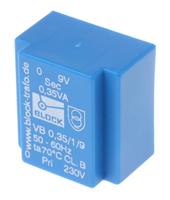 vb-03519 Block 9V ac 1 Output Through Hole PCB Transformer, 0.35VA