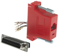 314-8133 RS PRO D Sub Adapter Female 25 Way D-Sub to Female RJ45