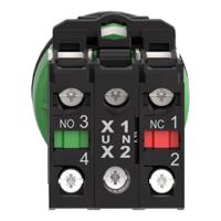 xb5fw34g5 Schneider Electric Harmony Series Illuminated Push Button Complete Unit, Panel Mount, 30mm Cutout, SPDT