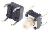 b3f-1050 Omron White Plunger Tactile Switch, SPST 50 mA @ 24 V dc 3mm Through Hole
