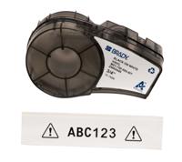 m21-750-595-wt Brady B-595 Black on Black on White Label Printer Tape, 6.4 m Length, 19.05 mm Width