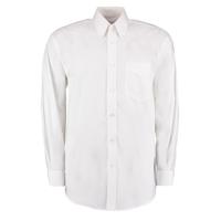 kk105w-17 Kustom Kit KK105 White Cotton, Polyester Work Shirt, UK 43in, EU 125cm