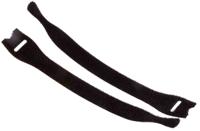 130-00012-textie-s-pa66pp-bk HellermannTyton Cable Tie, Hook and Loop, 150mm x 12.5 mm, Black PA (Loop), PP (Hook), Pk-10