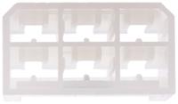 880297-1 TE Connectivity, FASTIN-FASTON .250 6 Way Nylon Crimp Terminal Housing, 0.25in Tab Size, Natural