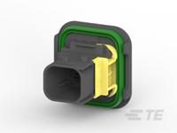 1-1703808-1 TE Connectivity, HDSCS Automotive Connector Socket Black Flange Mount 4 Way