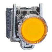 xb4bw35b5 Schneider Electric XB4 Illuminated Orange Push Button NO/NC Spring Return