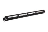 htc-c6u-pp241ubka HellermannTyton Connectivity HTC Series Cat6 24 Port RJ45 Patch Panel Unshielded 1U Black