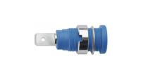 seb-6452-ni-bl-2012 Schutzinger Blue Female Banana Socket, 4 mm Connector, 10A, 1000V, Nickel Plating