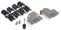 8655mhra0901klf Amphenol Communications Solutions 8655MHR Series Die Cast Zinc Angled D Sub Backshell, 9 Way, Strain Relief