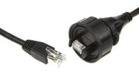 px08372m00 Bulgin, 2m Cat5e, Black RJ45 to Male RJ45 Male, S/FTP Shielded, Terminated PUR Sheath