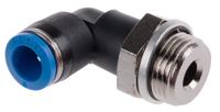 qsl-g38-8 Festo QS Series Elbow Threaded Adaptor, G 3/8 Male to Push In 8 mm, Threaded-to-Tube Connection Style, 186121