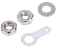 423-251 RS PRO 16A, White Binding Post With Brass Contacts and Nickel Plated