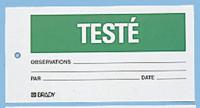 tag-f-teste-75x150mm Brady Pre-Printed 148 x 75 Label. Quantity: 10
