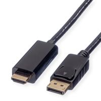 11045788-10 Roline Male DisplayPort to Male HDMI  Cable, 3840 x 2160, 5m