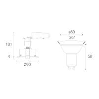 4l12217 4lite UK Smart LED Downlight 4.9 W Smart Ceiling Light 2700 → 6500K