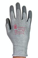 tar25-08 Tornado Argent Grey Yarn Yarn Cut Resistant Gloves, Size 8, Polyurethane Coating