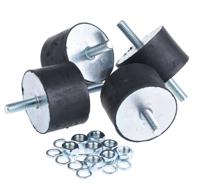7550vv37-70 FIBET M12 Anti Vibration Mount, Male to Male Bobbin with 841kg Compression Load