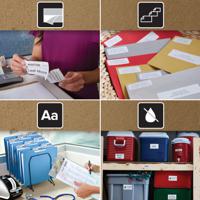 s0722550 Dymo White Black Print Label Roll, 51mm Width, 19mm Height, 500Per Roll Qty